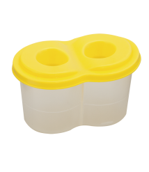 Pahar anti-vărsare dublu, galben, ZiBi Pahar anti-vărsare dublu, galben, ZiBi